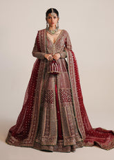Majestic Crimson Bridal Ensemble – A Regal Symphony of Tradition & Grandeur